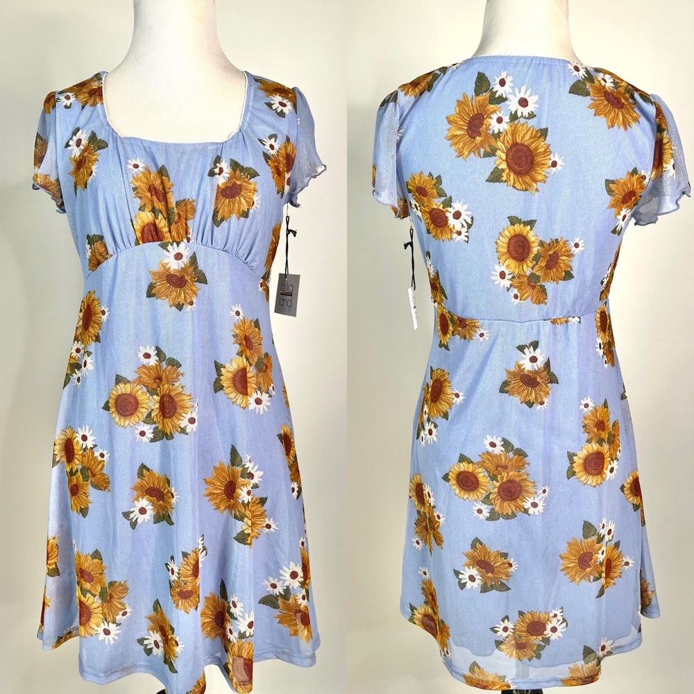 Lalaland creative co sunflower mini dress